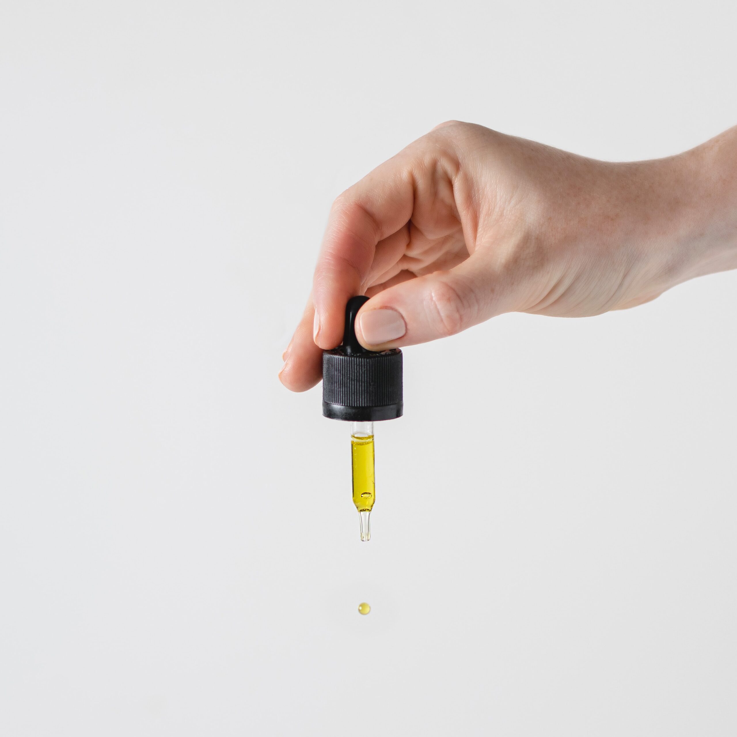 CBD oil dropper with hemp oil